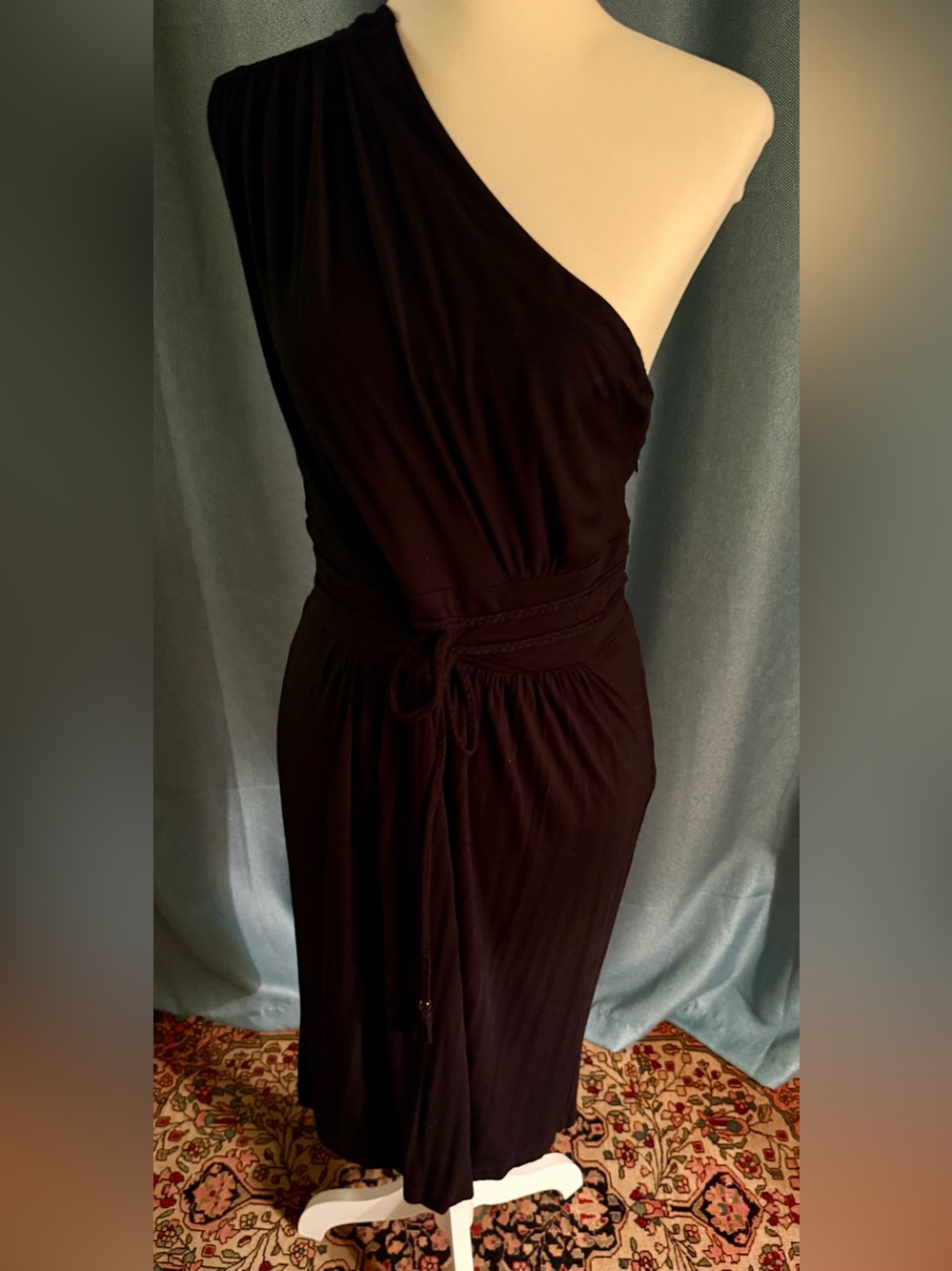 Plenty by Tracy Reese Black One-Shoulder Midi Dress